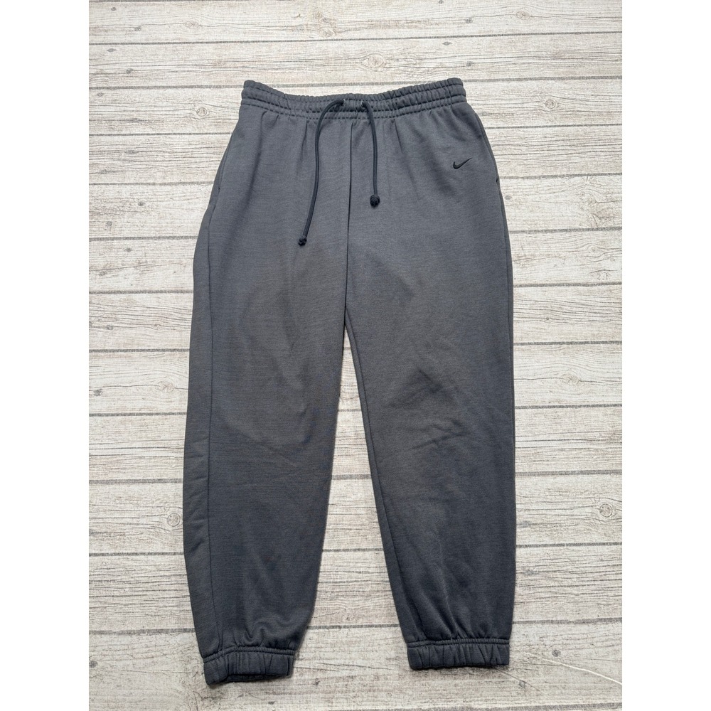 Nike Joggers Men's Large Gray Dri-FIT Fleece Lined Athletic Swoosh Sportswear